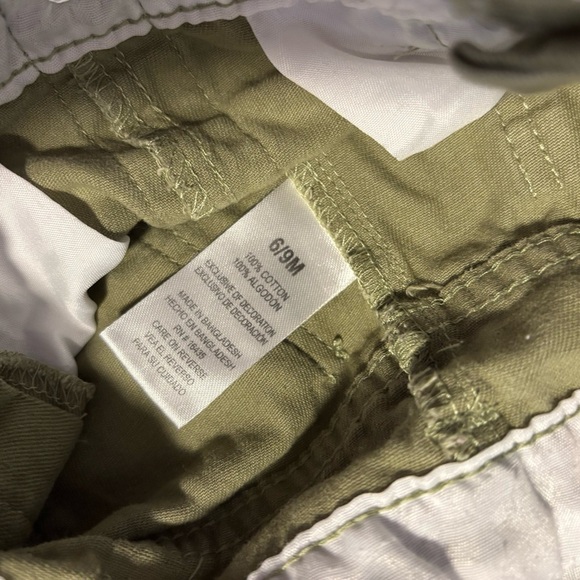 Olive Green Kids Dungaree Shorts - Picture 4 of 4